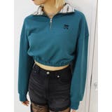 ロゴラインハーフジップショートスウェットトップス【セットアップ着用可能】 | EVRIS | 詳細画像28 