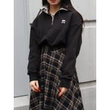 ロゴラインハーフジップショートスウェットトップス【セットアップ着用可能】 | EVRIS | 詳細画像8 