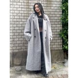 グレー | ラメオーバーサイズロングコート | EVRIS