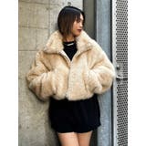 ベージュ | フェイクファーショートブルゾン | EVRIS