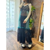 ネイビー | レースコンビロングキャミワンピース | EVRIS