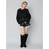 カラーシャギークロップドニットトップス | EVRIS | 詳細画像3 