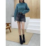 カラーシャギークロップドニットトップス | EVRIS | 詳細画像36 