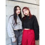 カラーシャギークロップドニットトップス | EVRIS | 詳細画像46 