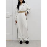 リボンスリーブハーフZIPショートスウェットトップス【セットアップ着用可能】 | EVRIS | 詳細画像43