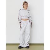 リボンスリーブハーフZIPショートスウェットトップス【セットアップ着用可能】 | EVRIS | 詳細画像5