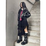 レザーライクコンパクトブルゾン【セットアップ着用可能】 | EVRIS | 詳細画像18 