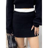 ブラック | ダブルウエストファンシーヤーンミニスカート【セットアップ着用可能】 | EVRIS