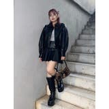 レザーライクプリーツミニスカート【セットアップ着用可能】 | EVRIS | 詳細画像26
