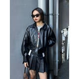 レザーライクプリーツミニスカート【セットアップ着用可能】 | EVRIS | 詳細画像27
