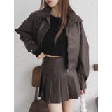レザーライクプリーツミニスカート【セットアップ着用可能】 | EVRIS | 詳細画像34