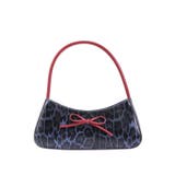 ブルー | リボンモチーフバイカラーハンドBAG | EVRIS