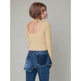 ワンポイントバックオープンケーブルニット | EVRIS | 詳細画像10 