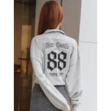 ナンバリングハーフZIPスウェットトップス | EVRIS | 詳細画像1 