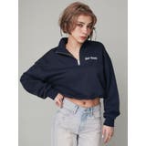 ナンバリングハーフZIPスウェットトップス | EVRIS | 詳細画像2 