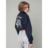 ナンバリングハーフZIPスウェットトップス | EVRIS | 詳細画像3 