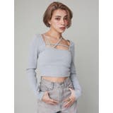 ストラップデザインスクエアリブトップス | EVRIS | 詳細画像7 
