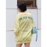 イエロー | SUNNY GRAPHIC BIGスウェットトップス ポケット付 | EVRIS