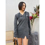 ブラック | スウェットミニワンピース | EVRIS