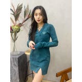 ブルー | スウェットミニワンピース | EVRIS