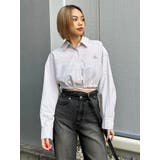 リボンデザインショートストライプシャツ | EVRIS | 詳細画像32