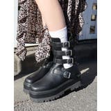 ブラック | バックルモチーフショートブーツ | EVRIS