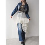 ラインストーンロゴオフショルボディースーツ | EVRIS | 詳細画像18