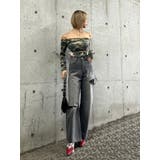 ラインストーンロゴオフショルボディースーツ | EVRIS | 詳細画像21