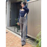 ラインストーンロゴオフショルボディースーツ | EVRIS | 詳細画像25