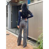 ラインストーンロゴオフショルボディースーツ | EVRIS | 詳細画像26