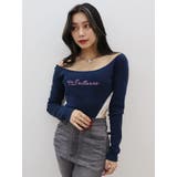 ラインストーンロゴオフショルボディースーツ | EVRIS | 詳細画像28