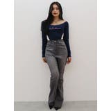 ラインストーンロゴオフショルボディースーツ | EVRIS | 詳細画像29