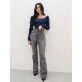 ラインストーンロゴオフショルボディースーツ | EVRIS | 詳細画像30