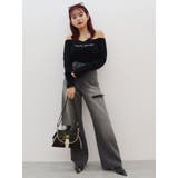 ラインストーンロゴオフショルボディースーツ | EVRIS | 詳細画像36