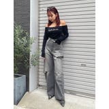 ラインストーンロゴオフショルボディースーツ | EVRIS | 詳細画像39