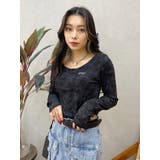 ブラック | ワンポイントヘンリーネックトップス | EVRIS