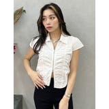 フロントジップシャーリングクロップドシャツ | EVRIS | 詳細画像10 