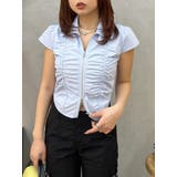 フロントジップシャーリングクロップドシャツ | EVRIS | 詳細画像18 