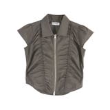 フロントジップシャーリングクロップドシャツ | EVRIS | 詳細画像35 