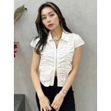 ホワイト | フロントジップシャーリングクロップドシャツ | EVRIS