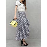 ランダムチェックアシンメトリースカート | EVRIS | 詳細画像16 