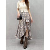 ランダムチェックアシンメトリースカート | EVRIS | 詳細画像21 