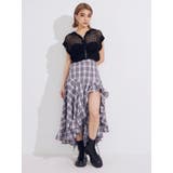 ランダムチェックアシンメトリースカート | EVRIS | 詳細画像5 