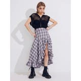 ランダムチェックアシンメトリースカート | EVRIS | 詳細画像6 