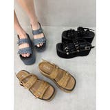 厚底スタッズモチーフプラットフォームサンダル | EVRIS | 詳細画像21 