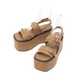 厚底スタッズモチーフプラットフォームサンダル | EVRIS | 詳細画像32 