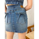 クロスウエストリボンデニムミニスカート【セットアップ着用可能】 | EVRIS | 詳細画像13