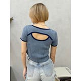 バイカラープレーティングバックオープンニット | EVRIS | 詳細画像15 