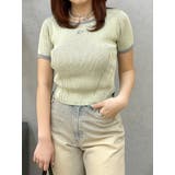 バイカラープレーティングバックオープンニット | EVRIS | 詳細画像19 