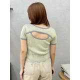バイカラープレーティングバックオープンニット | EVRIS | 詳細画像21 